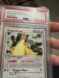 SWIRL PSA 1 PR 2003 Pokemon EX Dragon Dragonite EX Holo Foil 90/97 - Image 3