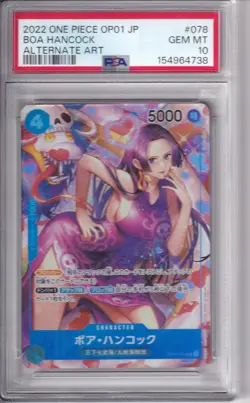 2022 Japanese One Piece Romance Dawn Boa Hancock OP01-078 SR PSA 10 Gem Mint - Image 1