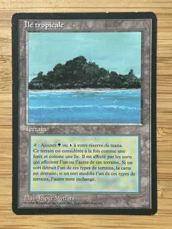 MTG: FBB French Tropical Island LP Foreign Black-Bordered Dual Land Revised Ed. - Image 1