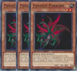 Yugioh - Parasite Paracide x 3 - 1st Edition NM - Free Holographic Card - Image 1