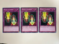 Yugioh - Magic Cylinder x 3 - 1st Edition NM - Plus Free Holographic Card - Image 1