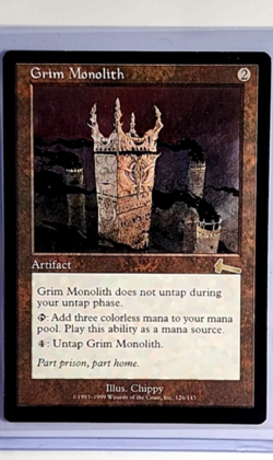 1999 MTG Magic The Gathering ULG Urza's Legacy Vintage #126 Grim Monolith NM - Image 1
