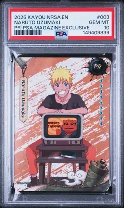 2025 KAYOU NARUTO SMRITI COLLECTIBLE CARD #003 NARUTO UZUMAKI PSA 10 - Image 1