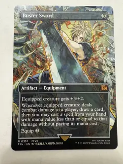 MTG - Buster Sword - Borderless - FIN 351 - Non Foil final fantasy - Image 1