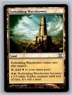 Magic The Gathering 10th Edition Forbidding Watchtower #352/383 MTG TCG Tenth - Image 1