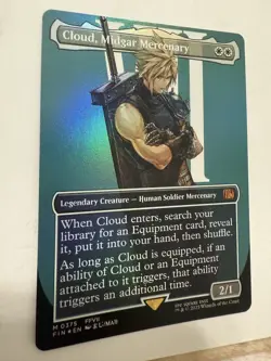 MTG Magic the Gathering FOIL Cloud, Midgar Mercenary Borderless FIN! - Image 2