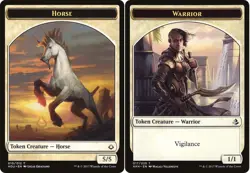 10 Token Cards - HORSE / WARRIOR - Hour of Devastation (HOU) - Magic MTG FTG - Image 1