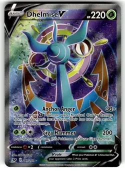 Dhelmise V 187/202 Pokemon Sword & Shield Ultra Rare Full Art Holo MP - Image 1