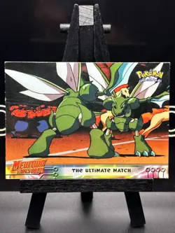 Pokemon Topps The Ultimate Match #34 Regular Mewtwo Strikes Back Movie Blue MP - Image 3
