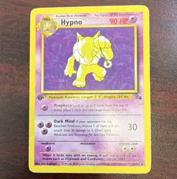 Pokemon TCG Hypno 23/62 Fossil 1st Edition Rare Regular 90 HP English - Image 1