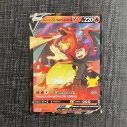 Pokemon TCG Lance’s Charizard V SWSH133 Black Star Promo Celebrations Holo - Image 1
