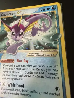 Pokemon Power Keepers Vaporeon 102/108 [Gold Star] - Power Keepers HP - Image 4