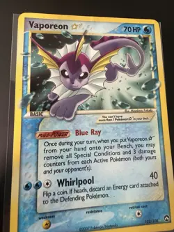 Pokemon Power Keepers Vaporeon 102/108 [Gold Star] - Power Keepers HP - Image 5