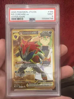 2025 POKEMON JTG EN-JOURNEY TOGETHER HYPER RARE #189 N'S ZOROARK EX - Image 1
