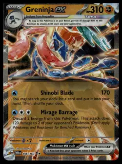 Pokemon TWM #106/167 Greninja EX - Image 1