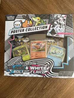 Pokemon Scarlet And Violet Black Bolt And White Flare Poster Collection Sealed - Image 1
