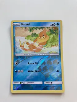 Buizel 22/73 - Reverse Holo - Shining Legends Pokemon Card - Image 1