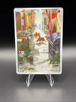 Pokemon Card - Litleo Mega Evolution 139/132 2025 Illustration Rare Near Mint - Image 1