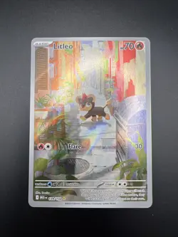 Pokemon Card - Litleo Mega Evolution 139/132 2025 Illustration Rare Near Mint - Image 3