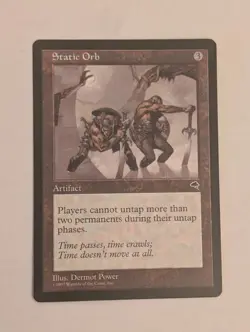MTG Static Orb Tempest Rare Artifact Retro Frame Magic Card LP - Image 1