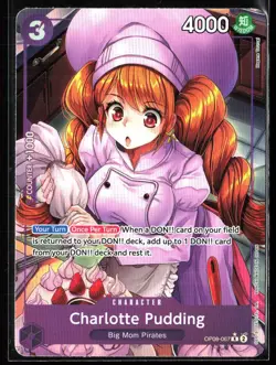 Bandai Charlotte Pudding OP08-067 Two Legends Foil 4000 HP Rare Character Card - Image 1