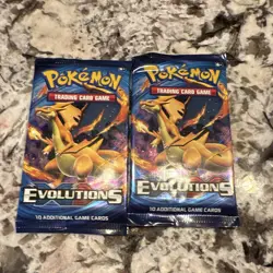Pokemon TCG Evolutions Charizard Art Booster Packs 2-Pack (10 Cards Each) - Image 1