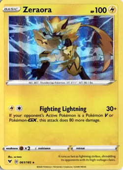 Zeraora 061/185 SWSH04: Vivid Voltage Pokemon Card TCG - Image 1