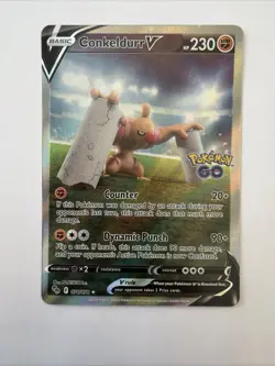 Pokemon TCG Conkeldurr v Alt Art Holo Ultra Rare Card Pokemon Go 074/078 - Image 1