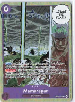 One Piece Mamaragan OP15-078 SR Card - Image 1