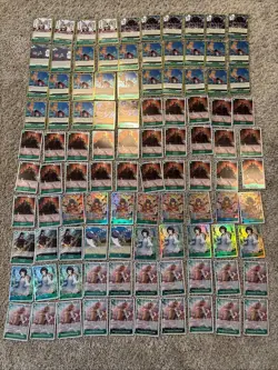 ***167 FOIL ONE PIECE CARDS***GREEN BULK LOT ALL FOIL COLLECTION! - Image 1
