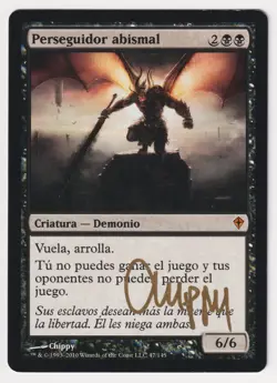 Gold Signed Spanish Abyssal Persecutor HP Worldwake Artist Chippy 2010 MTG Magic - Image 1