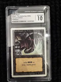 Dark Ritual CGC 10 GEM MINT MTG Revised Edition 1994 Black Instant Vintage - Image 1