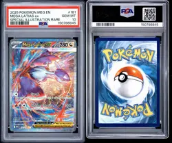 Mega Latias EX 181/132 PSA 10 MEG EN Special Illustration Rare SIR Pokemon - Image 3
