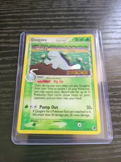 POKEMON TCG QUAGSIRE 21/101 EX DRAGON FRONTIERS RARE STAMPED REVERSE FOIL - Image 1