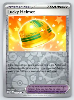 Pokemon Lucky Helmet Twilight Masquerade TWM UC REVERSE HOLO 158/167 NM - Image 1