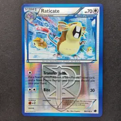 Raticate 88/116 - Black & White Plasma Freeze Reverse Holo Rare Pokemon TCG Card - Image 1