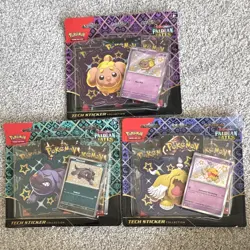 Pokemon TCG Paldean Fates Tech Sticker Collection Lot of 3 - Image 1