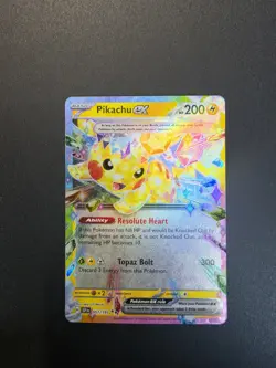 Pokemon Pikachu ex Double Rare Full Art Holo 057/191 Sv08 200 HP English - Image 1