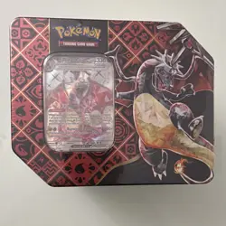 Pokemon Charizard ex Paldean Fates Tin - Small Tear. - Image 1