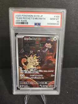 PSA 10 Team Rocket's Meowth 109/098 Alternate Rare Alternate Rare Pokemon JP - Image 1