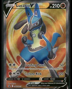 Lucario V SWSH213 Holo Promo Sword & Shield Promo Pokemon Near Mint - Image 1