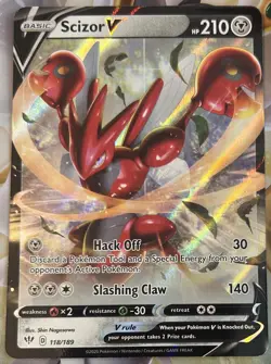 Scizor V - 118/189 - SWSH Darkness Ablaze - Pokemon - NM/M - Image 1