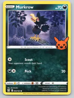 Murkrow 093/163 Promo Trick or Trade BOOster Pokemon Near Mint - Image 1