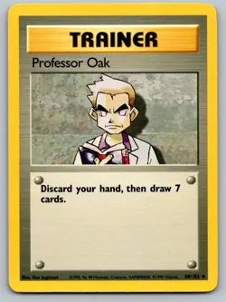 Professor Oak 88/102 Uncommon Base Set Unlimited Pokemon Lightly Played - Image 1