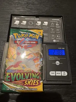 Pokemon TCG Sword & Shield Evolving Skies Booster Pack Heavy 21.88g MoonbreonU - Image 1