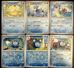 Pokemon TCG SV 151 Reverse Holo Lot Psyduck Poliwrath Lapras Golduck NM - Image 1
