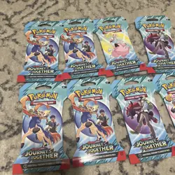 Pokemon TCG Journey Together Sleeved Booster Pack Art Set Of 8 - Image 1