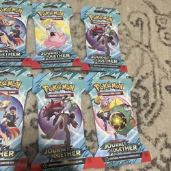 Pokemon TCG Journey Together Sleeved Booster Pack Art Set Of 8 - Image 3