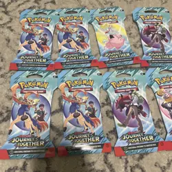Pokemon TCG Journey Together Sleeved Booster Pack Art Set Of 8 - Image 4