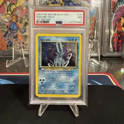 2001 POKEMON NEO REVELATION 1ST ED #14 SUICUNE-HOLO PSA 7 - Image 1